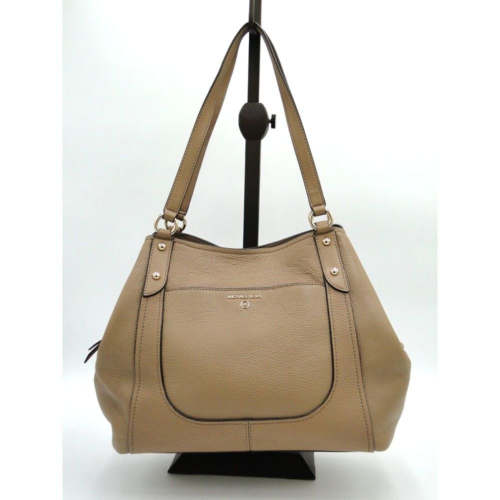 Michael Kors Molly Pebble Leather Tan w/Gold ‎ Hardware Bag OX-2204 F22 - Picture 1 of 7